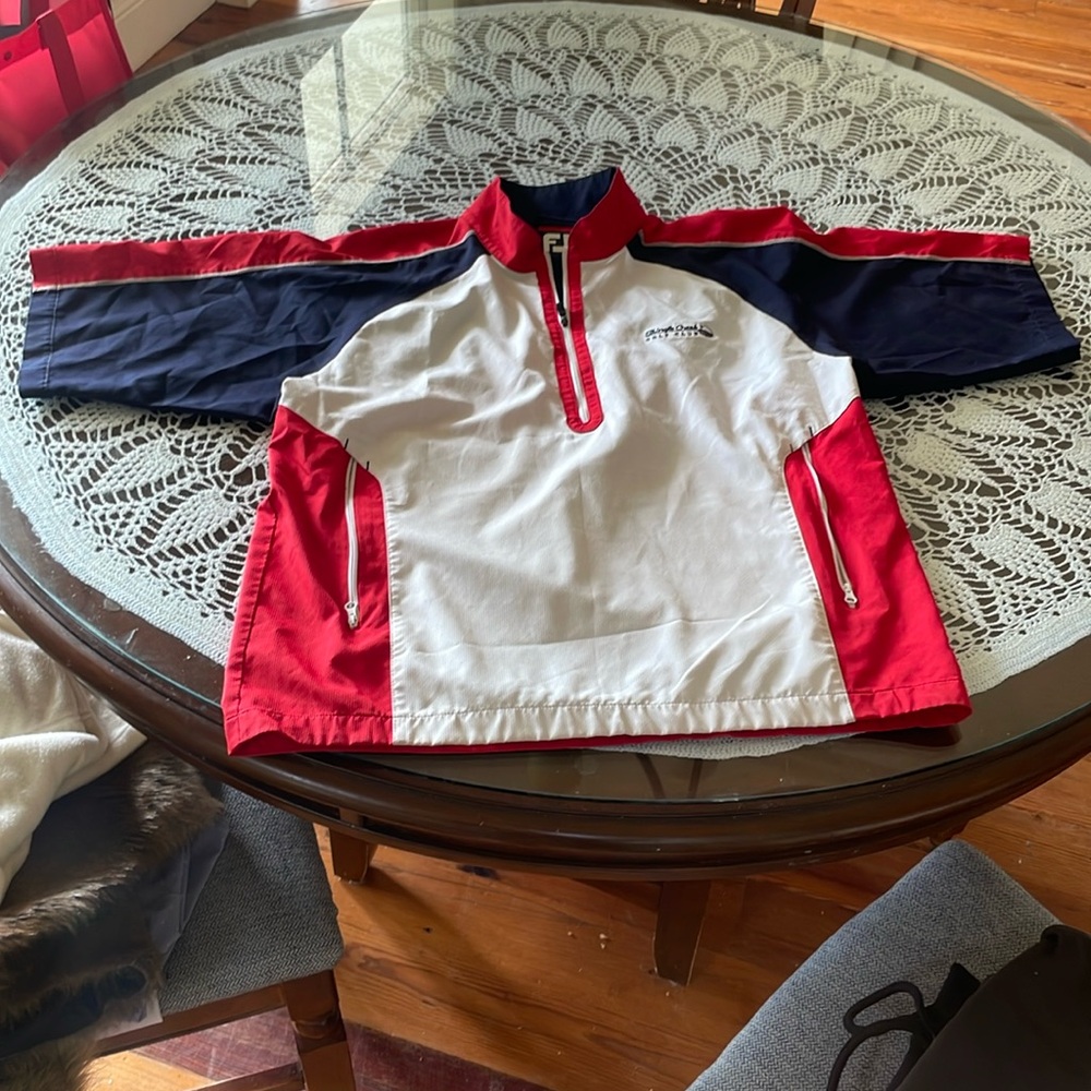 Shingle Creek Golf Club FJ Sport Windshirt (M) Navy, Red & Whit